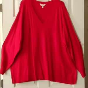 Size 4X Lightweight Red Sweater